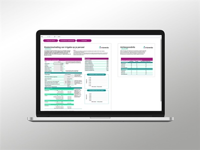 Rekentool voor irrigatiekosten in sierteelt vollegrond